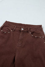 Load image into Gallery viewer, Dusk Blue Side Seam Rivet Detail Ankle Length Casual Jeans