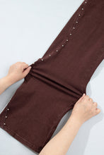 Load image into Gallery viewer, Dusk Blue Side Seam Rivet Detail Ankle Length Casual Jeans