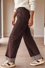 Load image into Gallery viewer, Dusk Blue Side Seam Rivet Detail Ankle Length Casual Jeans