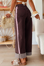 Load image into Gallery viewer, Beau Blue Lace Trim Casual Full-Length Regular Fit Jeans