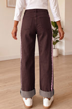 Load image into Gallery viewer, Beau Blue Lace Trim Casual Full-Length Regular Fit Jeans