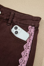 Load image into Gallery viewer, Beau Blue Lace Trim Casual Full-Length Regular Fit Jeans