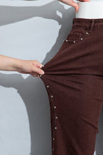 Load image into Gallery viewer, Dusk Blue Side Seam Rivet Detail Ankle Length Casual Jeans