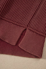 Load image into Gallery viewer, Red Dahlia Drop Shoulder High Neck Ribbed Sweater