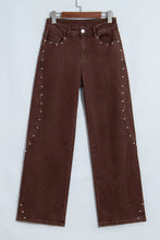 Load image into Gallery viewer, Dusk Blue Side Seam Rivet Detail Ankle Length Casual Jeans