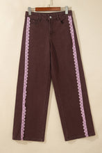 Load image into Gallery viewer, Beau Blue Lace Trim Casual Full-Length Regular Fit Jeans