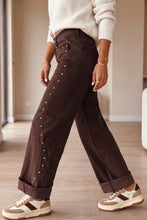 Load image into Gallery viewer, Dusk Blue Side Seam Rivet Detail Ankle Length Casual Jeans