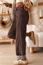 Load image into Gallery viewer, Dusk Blue Side Seam Rivet Detail Ankle Length Casual Jeans