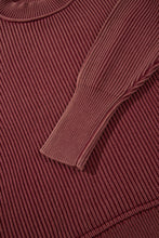 Load image into Gallery viewer, Red Dahlia Drop Shoulder High Neck Ribbed Sweater