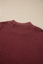 Load image into Gallery viewer, Red Dahlia Drop Shoulder High Neck Ribbed Sweater