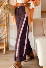 Load image into Gallery viewer, Beau Blue Lace Trim Casual Full-Length Regular Fit Jeans