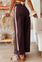 Load image into Gallery viewer, Beau Blue Lace Trim Casual Full-Length Regular Fit Jeans