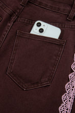 Load image into Gallery viewer, Beau Blue Lace Trim Casual Full-Length Regular Fit Jeans