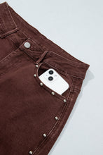 Load image into Gallery viewer, Dusk Blue Side Seam Rivet Detail Ankle Length Casual Jeans