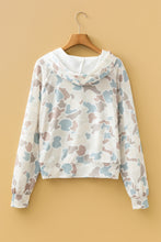 Load image into Gallery viewer, Beige Camouflage Print Relaxed Drawstring Hoodie